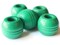 5 25mm Round Green Wood Beads Vintage Macrame Large Hole Beads